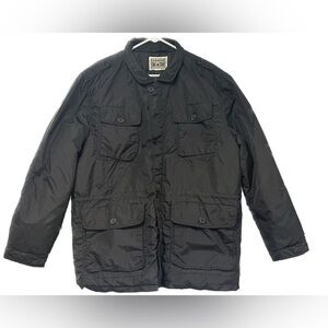Converse One Star Mens Black Zip Up Jacket Pockets Rain Quilted Lined Size Xl
